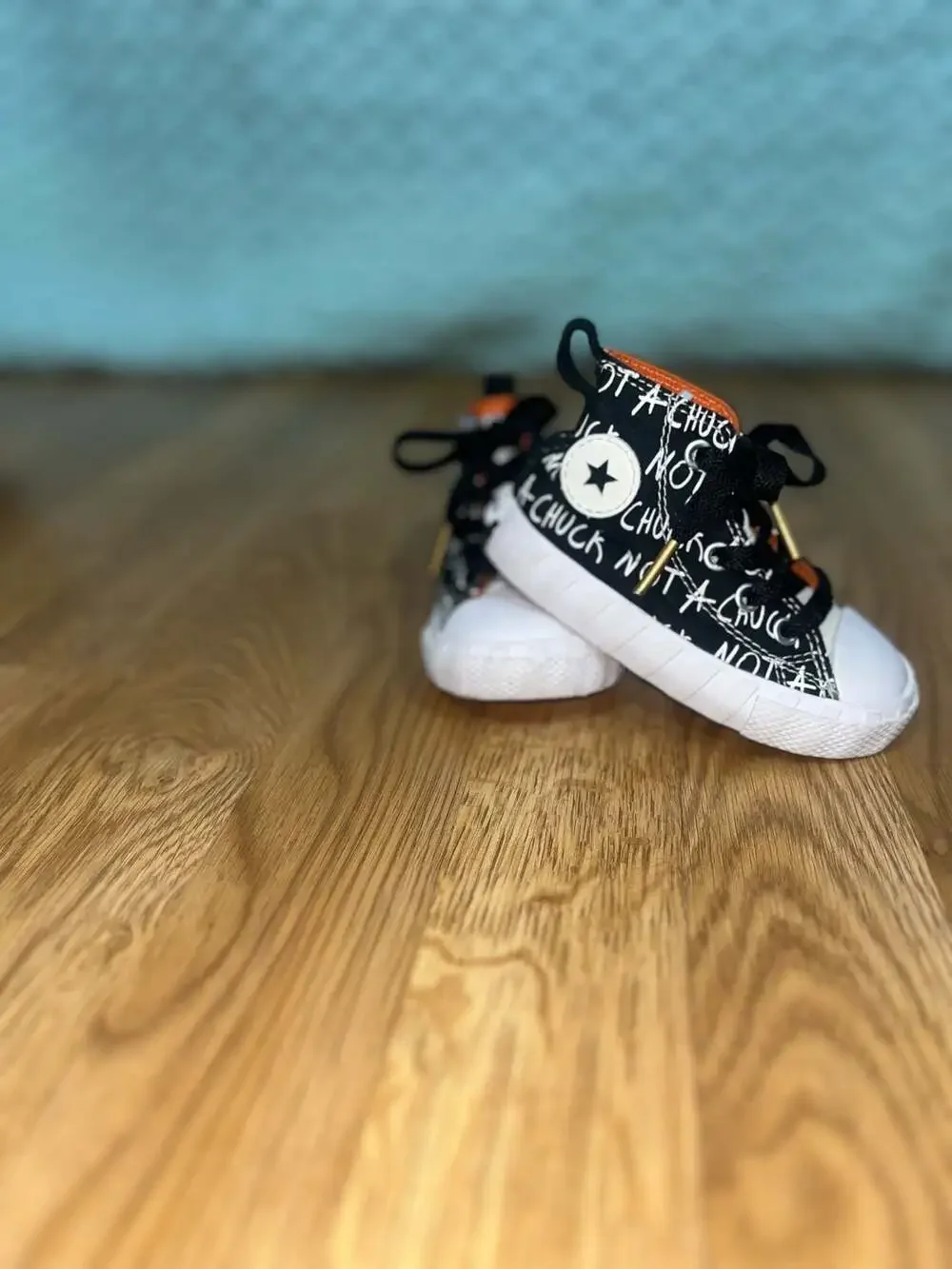 Converse UNT1TL3D Hi 'Not A Chuck' Infant High-Top Sneakers, Black/White, Size 5